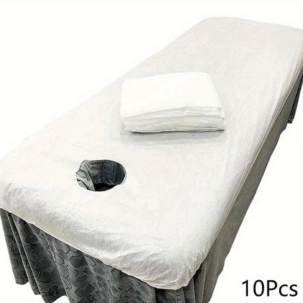 couvre lit table massage blanc micro perforé adhésif moderne non tissé 10 pièces
