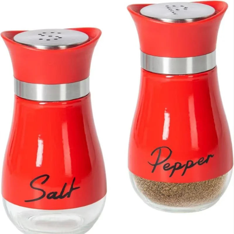 pots sel poivre verre transparent moderne minimaliste respectueux environnement stockage épices deux pièces