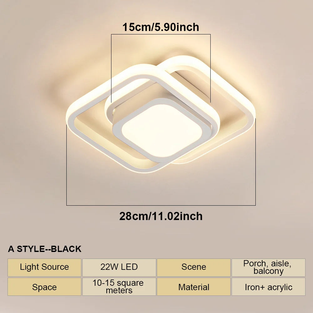 plafonniers led modernes blancs géométrique opaques murale éclairage quotidien cuisine chambre salon
