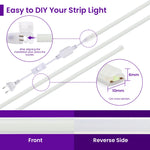 ruban lumineux led blanc lisse moderne clips interrupteur manuel adaptable eu us uk