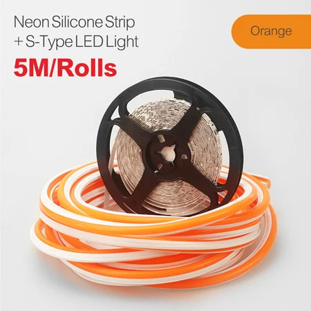 ruban led flexible silicone étanche 12v blanc chaud décoration intérieur salon extérieur