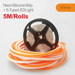 ruban led flexible silicone étanche 12v blanc chaud décoration intérieur salon extérieur