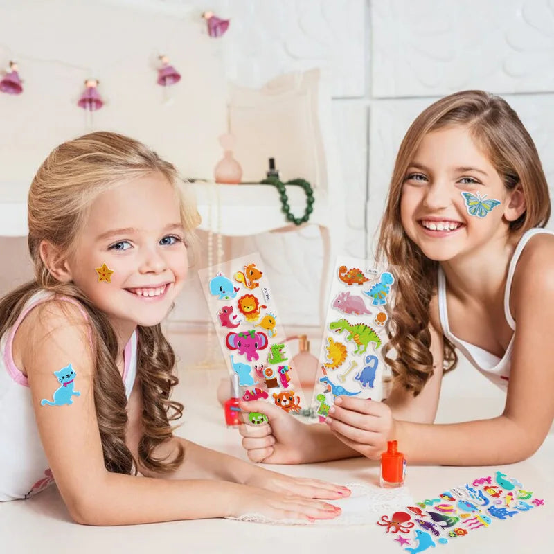 sticker autocollant animal cartoon multicolore occasion fête anniversaire noël enfants adolescents