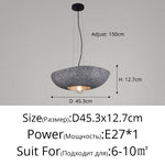 Suspension lumineuse moderne noir gris grains ciment opacité câble suspendu salon chambre