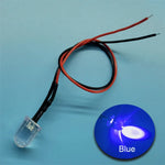 Diodes led rouges bleues vertes transparentes pré câblées 12V ronde modernes 20cm