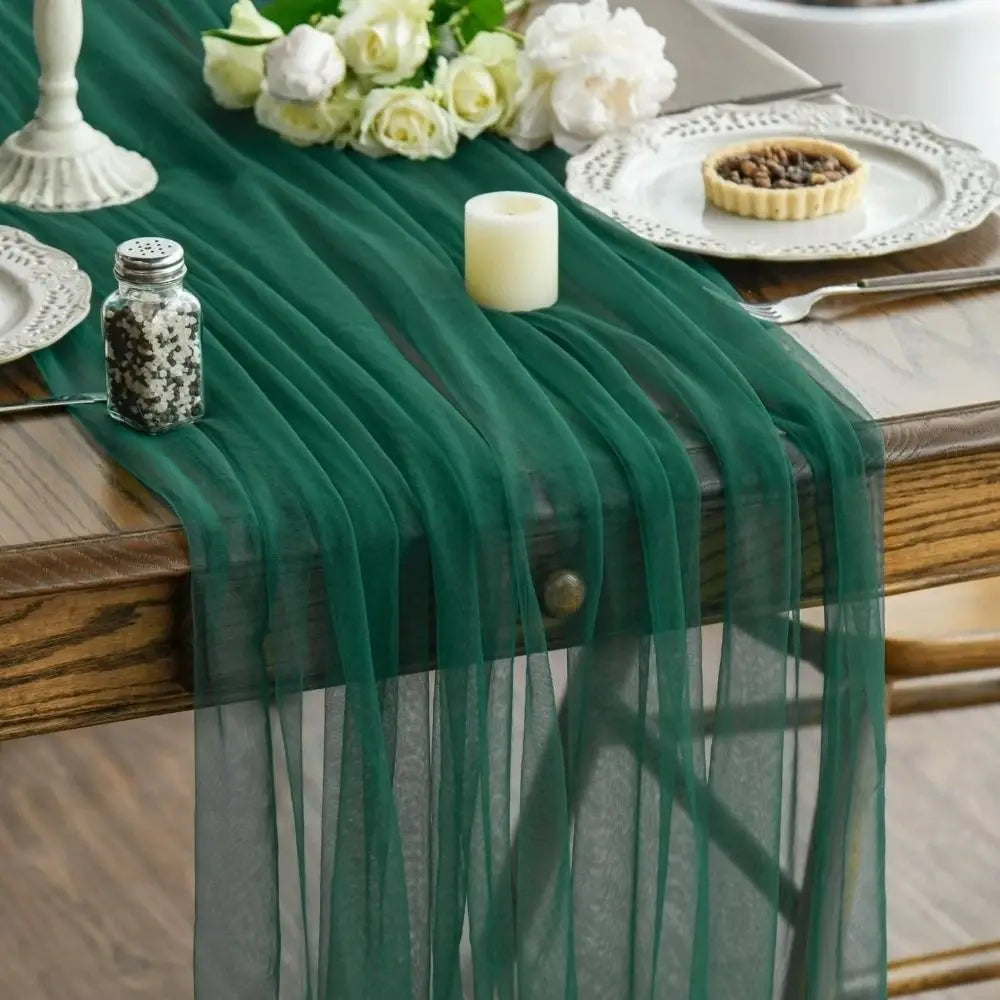 table table polyester plissé rose pâle vert foncé blanc violetclair beige classique festive fleuri
