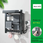 radiateur serviettes électrique acier inoxydable blanc noir moderne thermostatique touchscreen chauffage fibre carbone ipx4