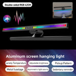 barre lumineuse led rgb écran pc noir bleu violet rose vert moderne clips contrôle