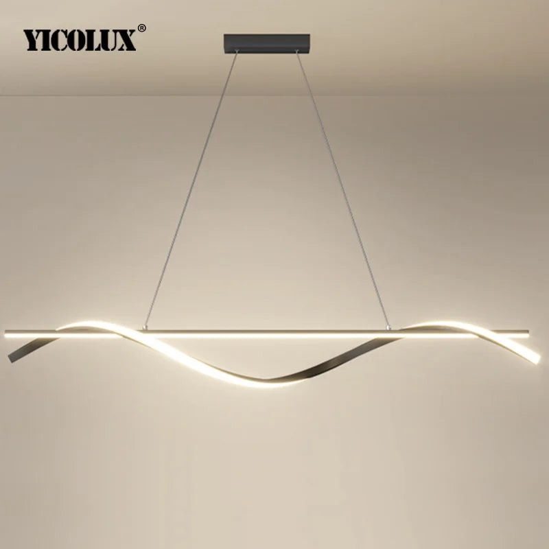 lampe suspendue moderne blanc ondulé salle manger chambre salon étude hallôtel