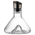 carafe vin transparente montagne dorée moderne 1,5 litre aérateur intégré