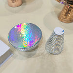 Lampe champignon disco miroir kaki foncé