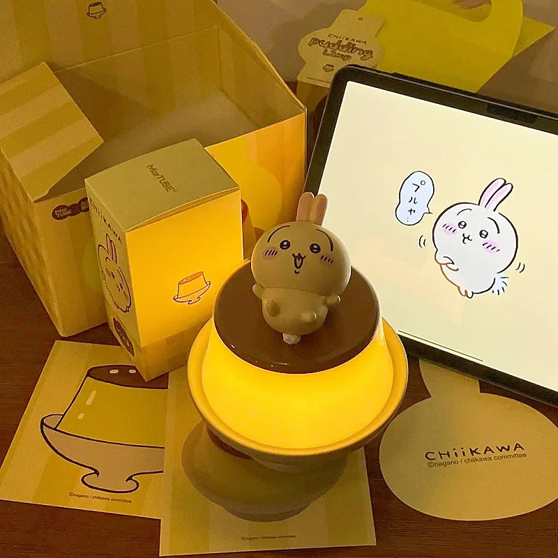 lampe led mignon motif lapin jaune marron gris chambre enfant