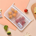 organisateur porte réfrigérateur sac transparent maille polyester réutilisable moderne crochet étiquette rangement cuisine