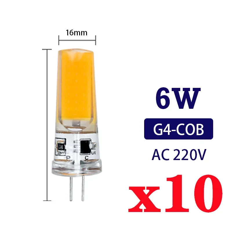 ampoules led g4 g9 e14 3w 6w blanc chaud jaune modernes lustre chambre 20000h