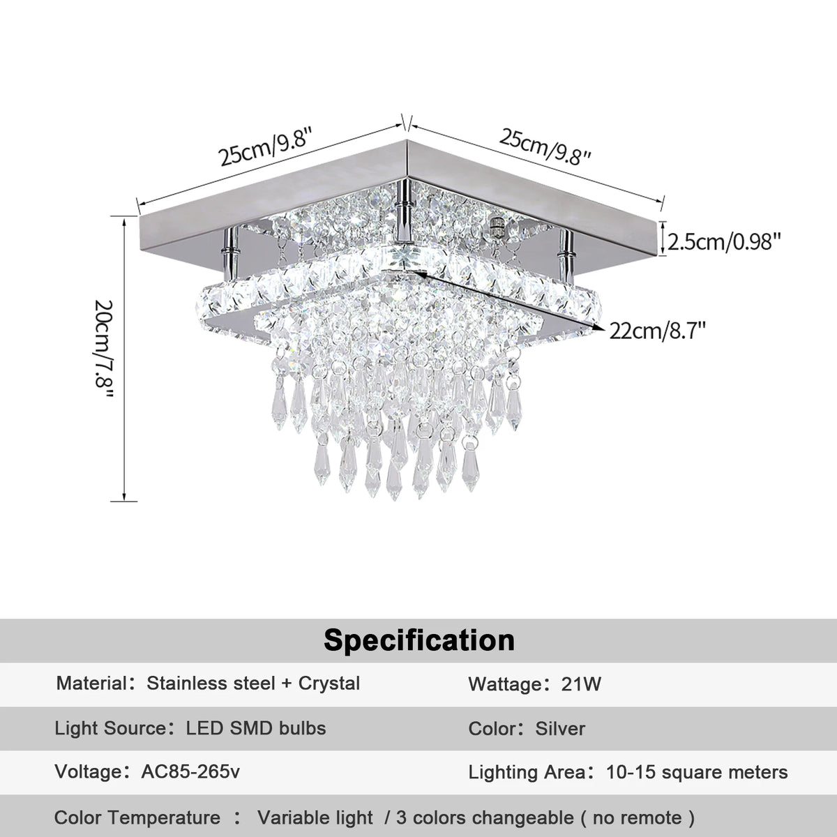lampe suspendue cristal moderne élégant luminaire led transparent salon chambre salon luxe