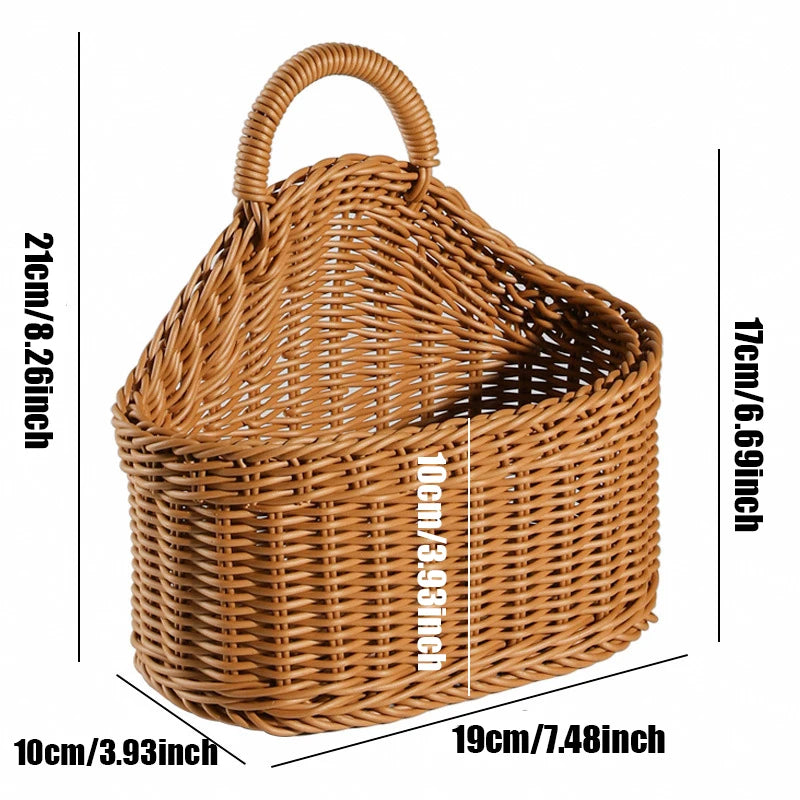paniers tressés naturels panier suspendu mural rangement fruits légumes crochet scandinave pliable respectueux environnement.storage