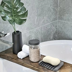porte savon silicone blanc noir gris moderne drainage rayures texturé opalescent minimaliste