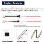 ruban led 720 leds rgb ic ws2811 12v 24v adhésif moderne blanc multicolore