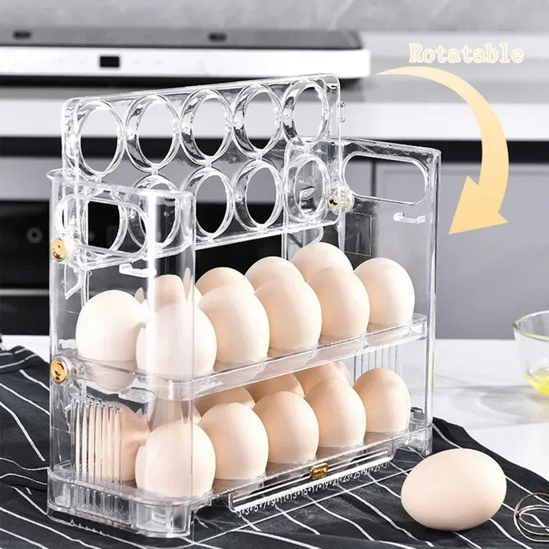 rangements œufs niveaux transparent moderne minimaliste bouteille lait pot verte cuisine boîte réversible porte