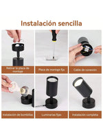 Spot lumineux noir moderne plaque montage câble led gu10 5w économeénergie chambre cuisine