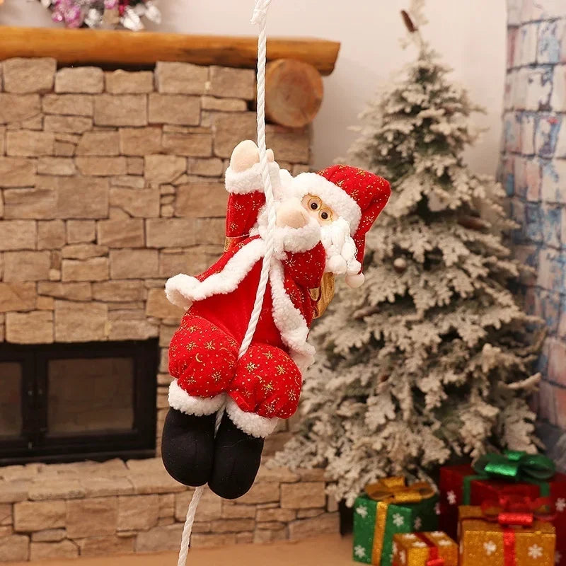 Décoration de Noël 30cm entourée d'autres éléments festifs en vitrine
