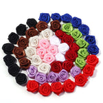fleurs artificielles roses polyester clips décorations mariage anniversaire intérieur 1.5cm