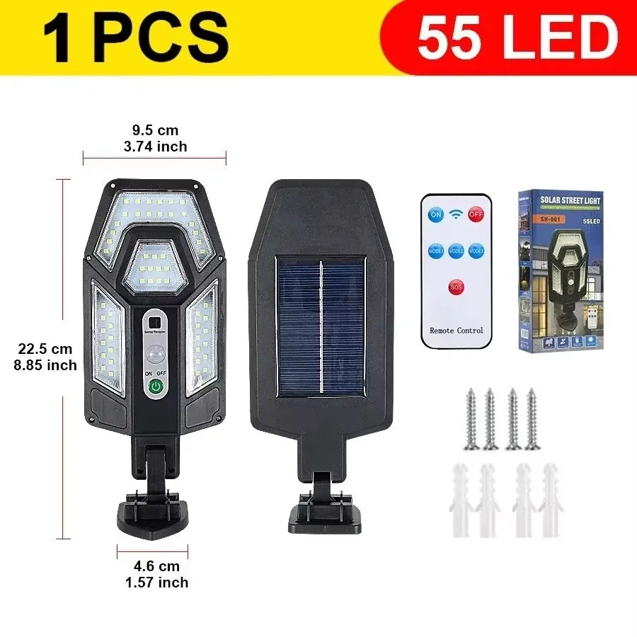 lampe solaire induction murale noir moderne détecteur mouvement ip65 led étanche fixations