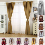 pompons rideaux classiques rouge beige violet gris or coton chanvre rubans uni opaques