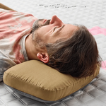 coussin marron texture douce moderne 38cm 25cm 10cm fixation polyester coton