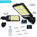 lampe solaire murale led rechargeable noir blanc moderne détecteur mouvement contrôle distance