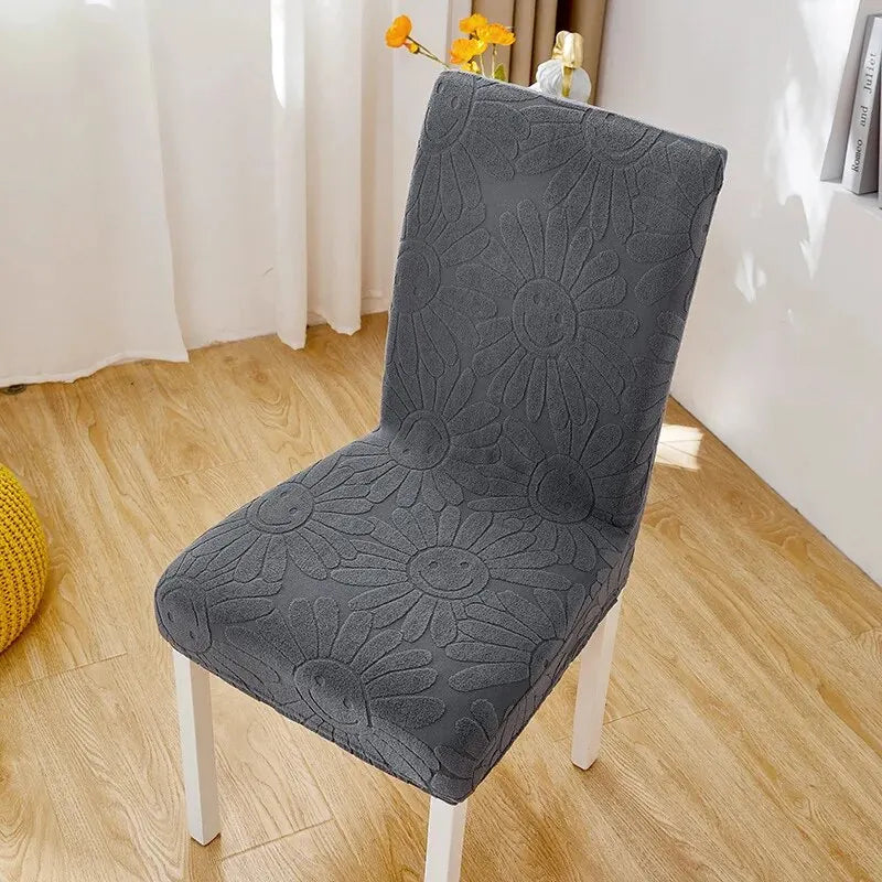 housse chaise rose bleu orange fleurs souriant moderne elasthanne polyester