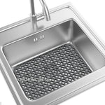 tapis protection silicone moderne gris perforations antidérapant cuisine vaisselle fond évier résistance chaleur