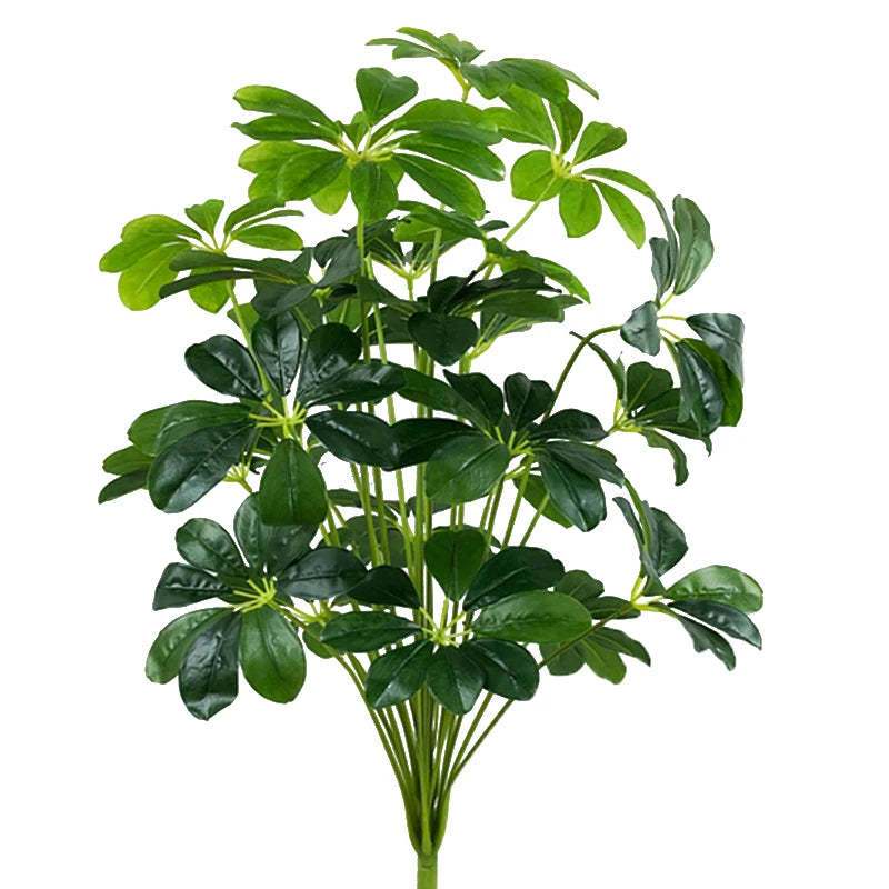 plantes artificielles feuilles vertes monstera palmes extérieures decoration moderne jardins maison tronc faux