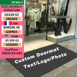 tapis personnalisable moderne porte antidérapant absorbant résistant antibactérien noir blanc imprimé six tailles