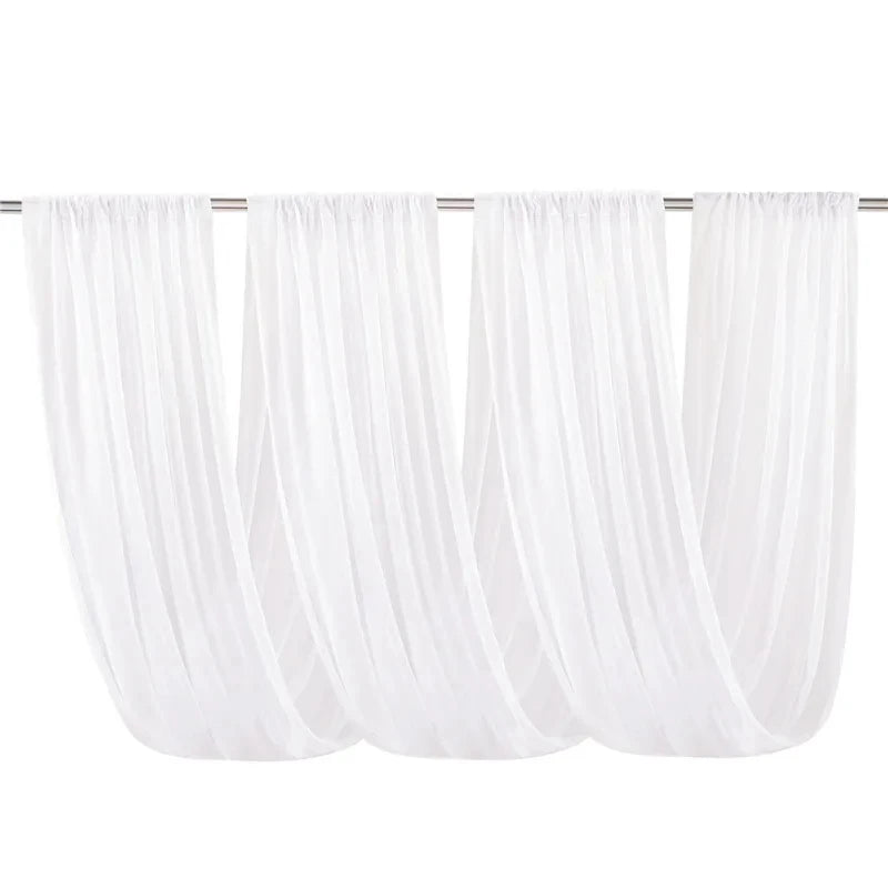 rideau transparent moderne blanc motifs floraux événements anniversaires fêtes mariage