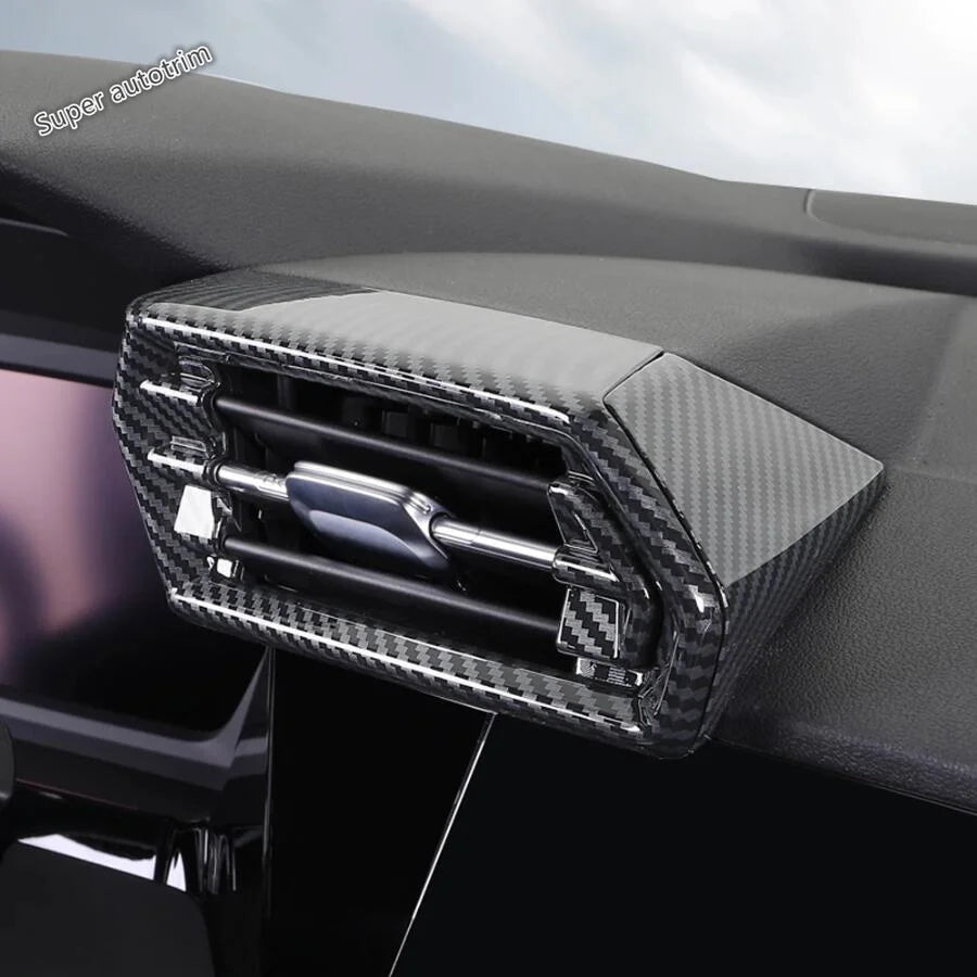 cache climatisation noir fibre carbone moderne audi a3 8y 2021 2024intérieur abs