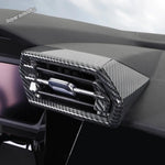 cache climatisation noir fibre carbone moderne audi a3 8y 2021 2024intérieur abs