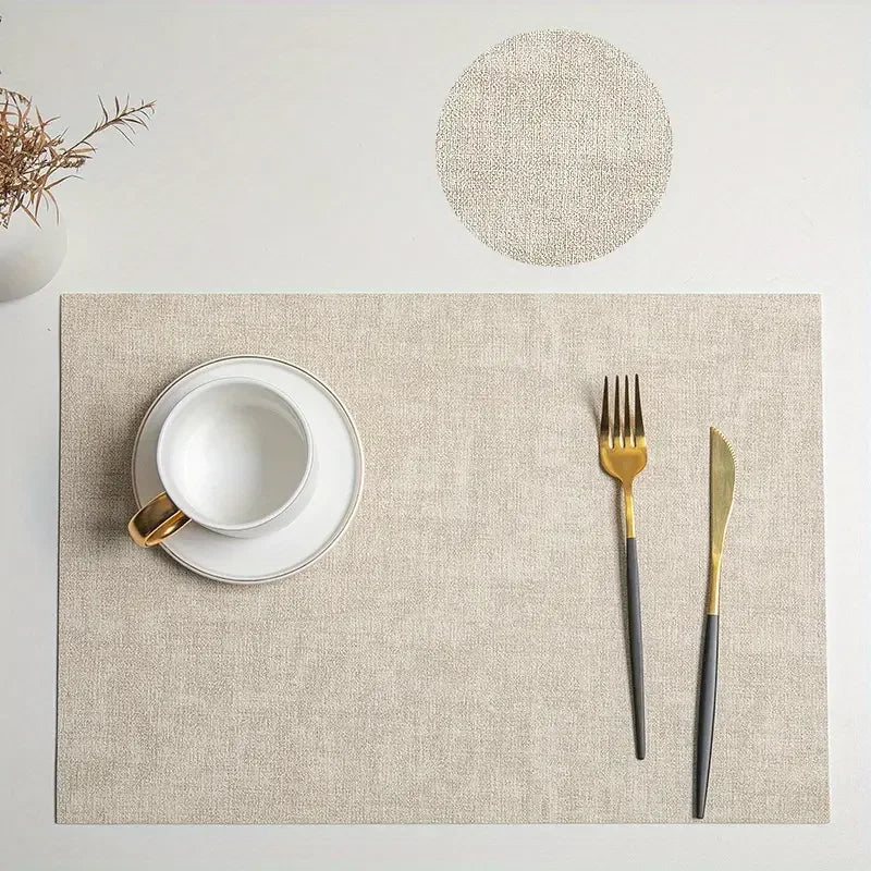 serviettes table tissu lin gris beige bleu clair moderne rustique 43cm 30cm