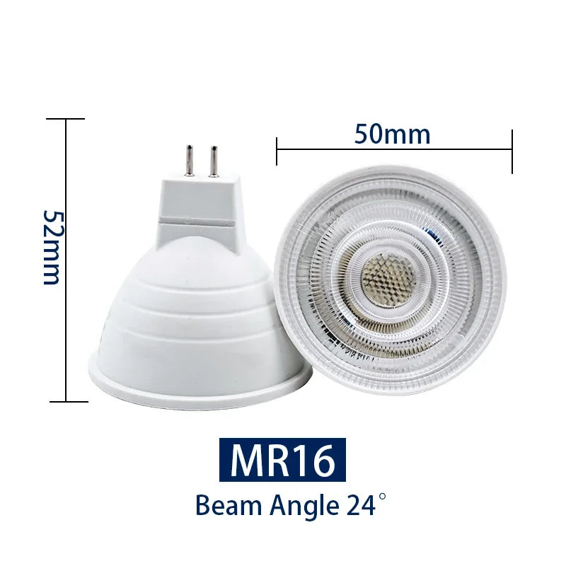 Ampoule LED E14 E27 GU10 MR16 6W 250 lumens blanc moderne 25000h opacité chambre