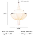 suspension lumineuse plissée conique blanc crème noir contemporaine élégante salon chambre coucher
