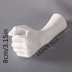 vase mural main blanc vase transparent minimaliste fixations murales deco moderne