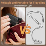 lampe lecture pliable rechargeable usb blanc moderne compact clips batterie intégrée portative étudiante chevet