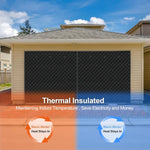 rideau porte garage gris quilted moderne clips sommet isolation thermique