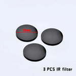 lentilles noires transparentes 30mm 28mm 26mm 25.4mm diffuse ir filter led chasse