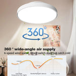 lampe ventilateur sans pales led moderne bois blanc éclairage décoration intérieure télécommande adjustable chambre