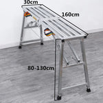 table pliante argentée structure métallique moderne poignées anti dérapante pliante portative