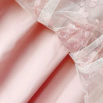 jupe rose fleurs relief tulle élastiquée printemps été féminine élégante romantique coton polyester junior
