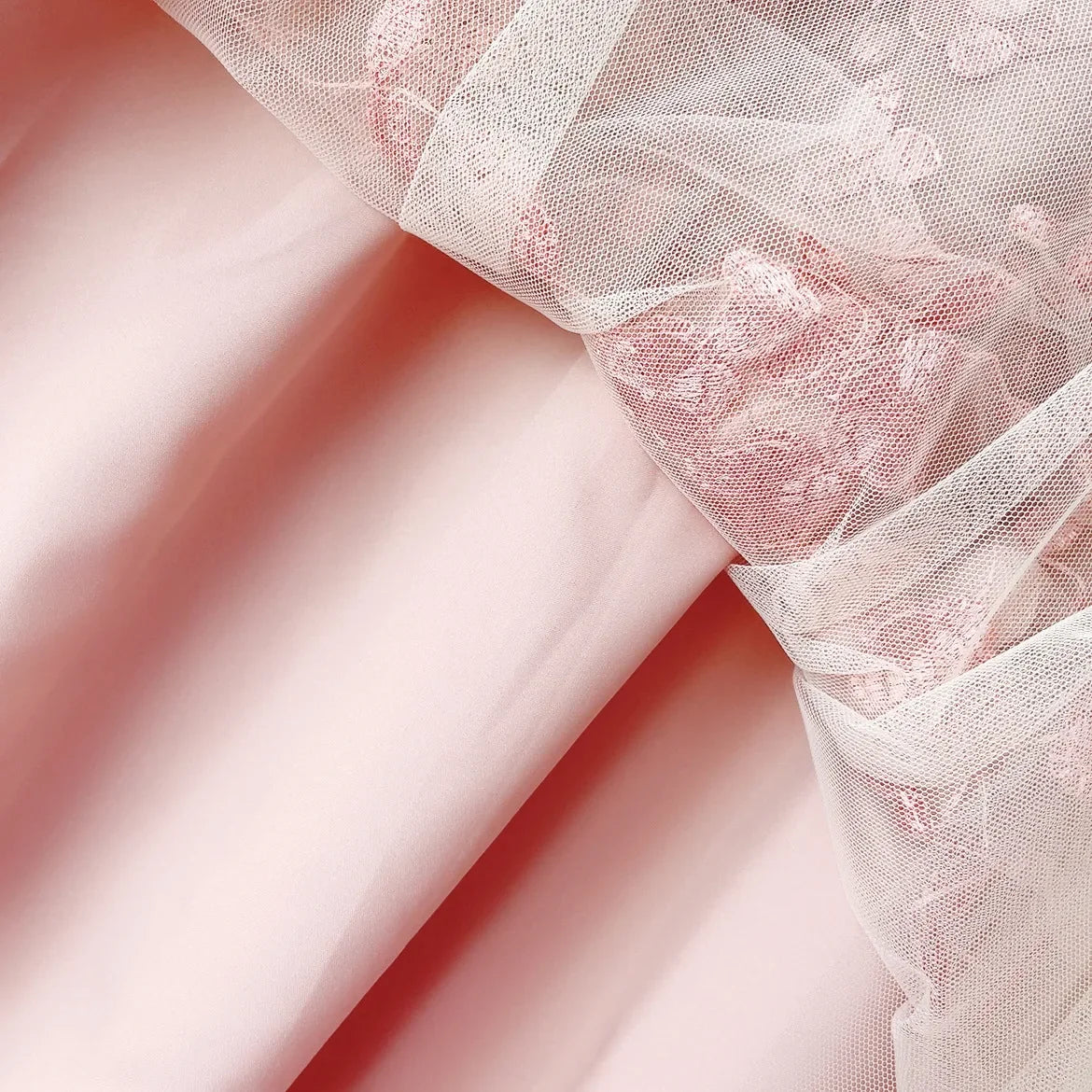 jupe rose fleurs relief tulle élastiquée printemps été féminine élégante romantique coton polyester junior