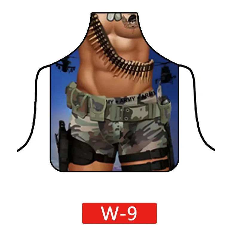 tablier moderne illustratif personne lingerie camouflage crânes papillons rouge noir blanc bleu