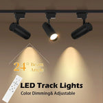 Spot LED moderne 20W dimmable noir blanc télécommande clips fixations chambre cuisine